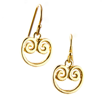 Aretes palmier dorados.